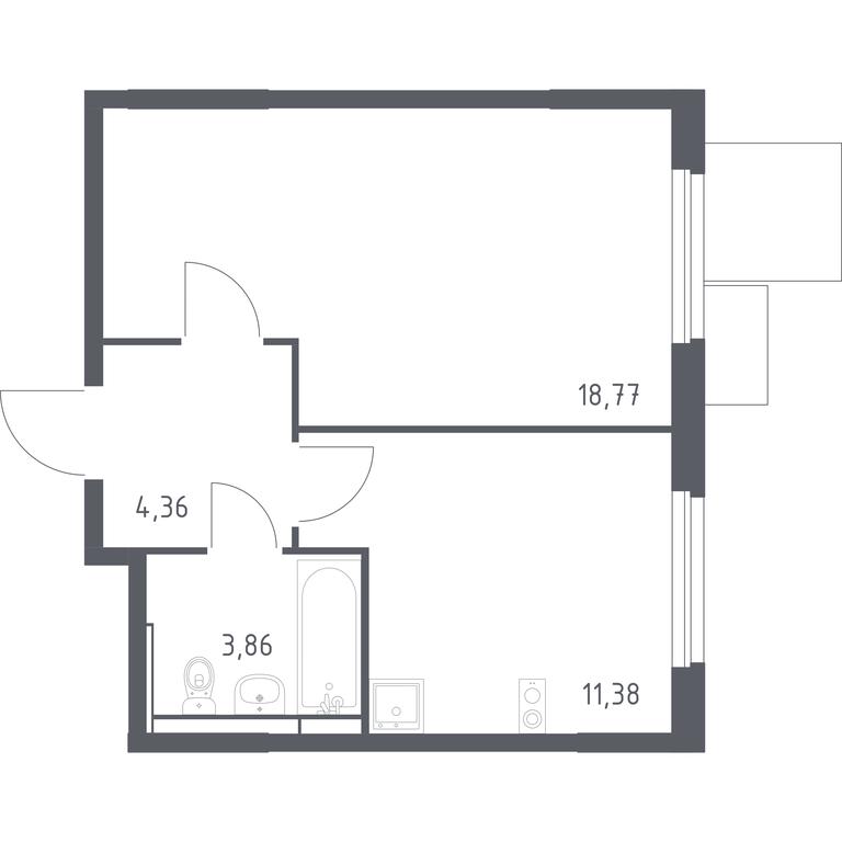 Apartment Sale, 38.37平方米 at Mytishchi Park, Silikatnaya ulitsa, 41к3, Mytischi, Moscow Region, Russia #1 Apartment Sale, 38.37平方米 at Mytishchi Park, Silikatnaya ulitsa, 41к3, Mytischi, Moscow Region, Russia #1