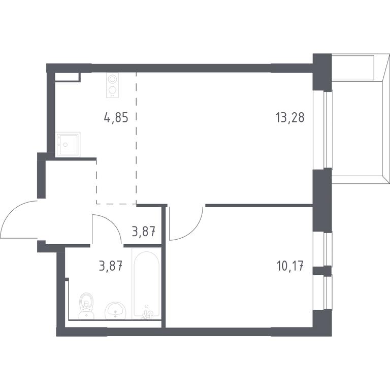 Apartment Sale, 36.04 sq. m. at Egorovo Park, 1-y kvartal, posyolok Zhilino-1, Lubertsy City District, Moscow Region, Russia #1 Apartment Sale, 36.04 sq. m. at Egorovo Park, 1-y kvartal, posyolok Zhilino-1, Lubertsy City District, Moscow Region, Russia #1
