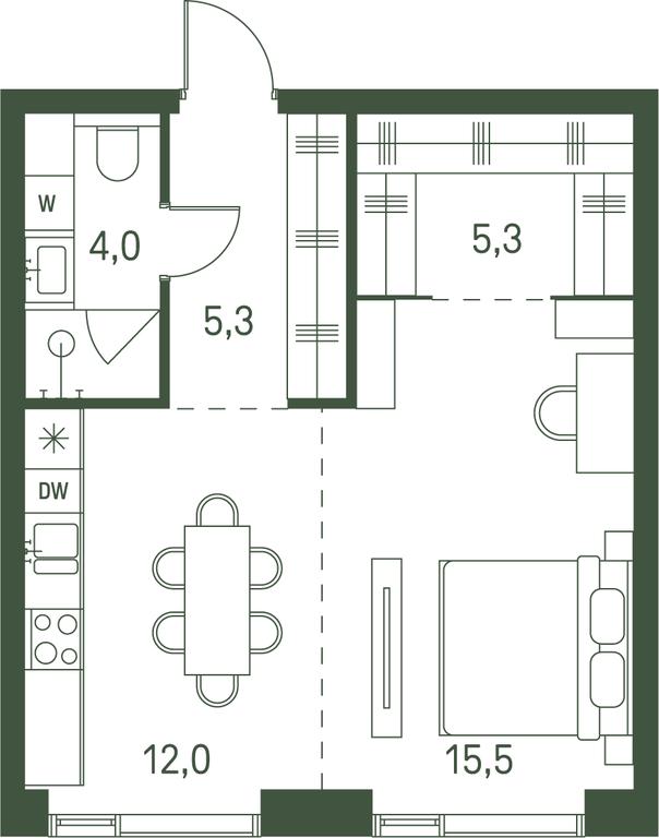 1-BD Apartment Sale, 42.1 sq. m. at Moments, Volokolamskoye Highway, 28, Moscow, Russia #1 1-BD Apartment Sale, 42.1 sq. m. at Moments, Volokolamskoye Highway, 28, Moscow, Russia #1