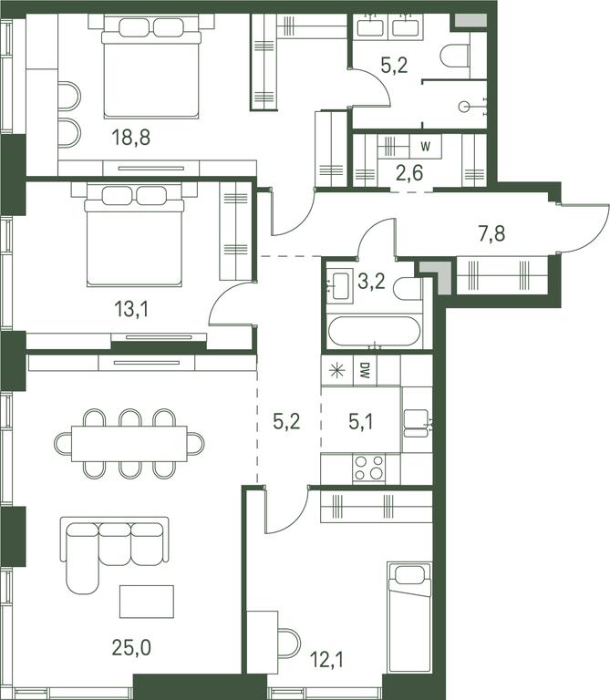3-BD Apartment Sale, 98.1 sq. m. at Moments, Volokolamskoye Highway, 28, Moscow, Russia #2 3-BD Apartment Sale, 98.1 sq. m. at Moments, Volokolamskoye Highway, 28, Moscow, Russia #2