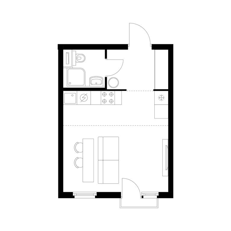Apartment Sale, 27.4 sq. m. at Yaroslavskiy, 16th Microdistrict, Mytischi, Moscow Region, Russia #1