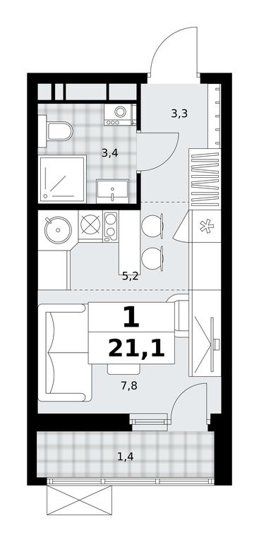 Apartment Sale, 21.1 sq. m. at Skandinaviya, Skandinaviya Residential Complex, Sosenskoye Settlement, Moscow, Russia #1 Apartment Sale, 21.1 sq. m. at Skandinaviya, Skandinaviya Residential Complex, Sosenskoye Settlement, Moscow, Russia #1
