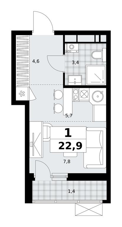 Apartment Sale, 22.9平方米 at Skandinaviya, Skandinaviya Residential Complex, Sosenskoye Settlement, Moscow, Russia #1 Apartment Sale, 22.9平方米 at Skandinaviya, Skandinaviya Residential Complex, Sosenskoye Settlement, Moscow, Russia #1