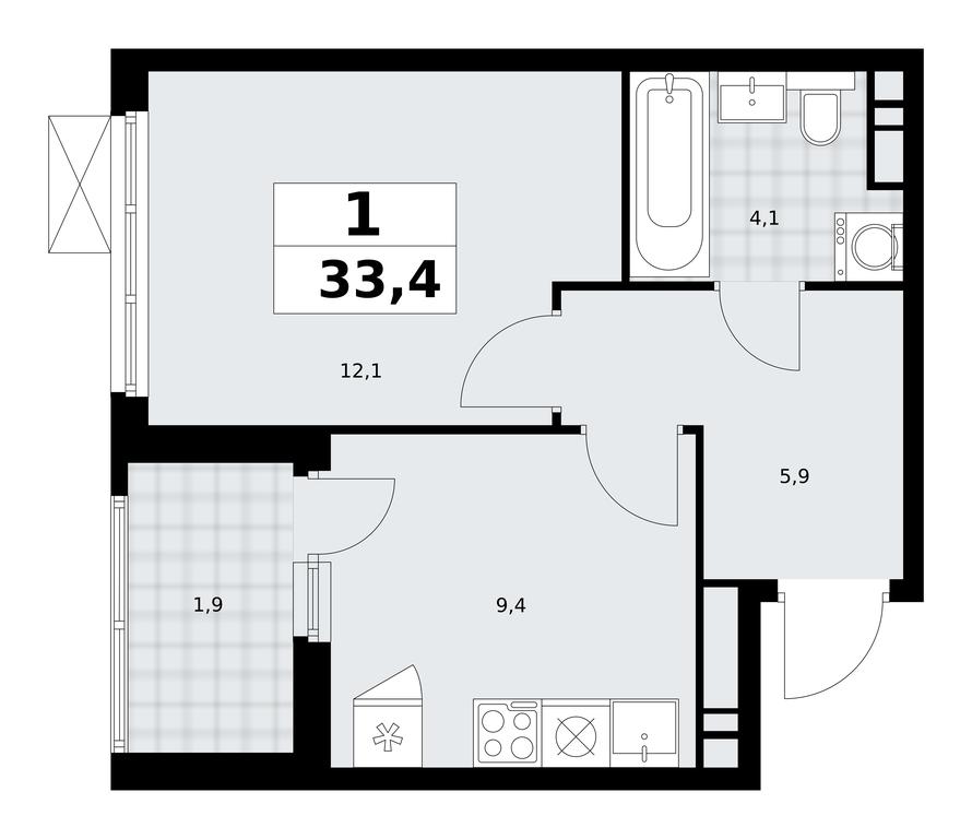 Apartment Sale, 33.4平方米 at Skandinaviya, Skandinaviya Residential Complex, Sosenskoye Settlement, Moscow, Russia #1 Apartment Sale, 33.4平方米 at Skandinaviya, Skandinaviya Residential Complex, Sosenskoye Settlement, Moscow, Russia #1