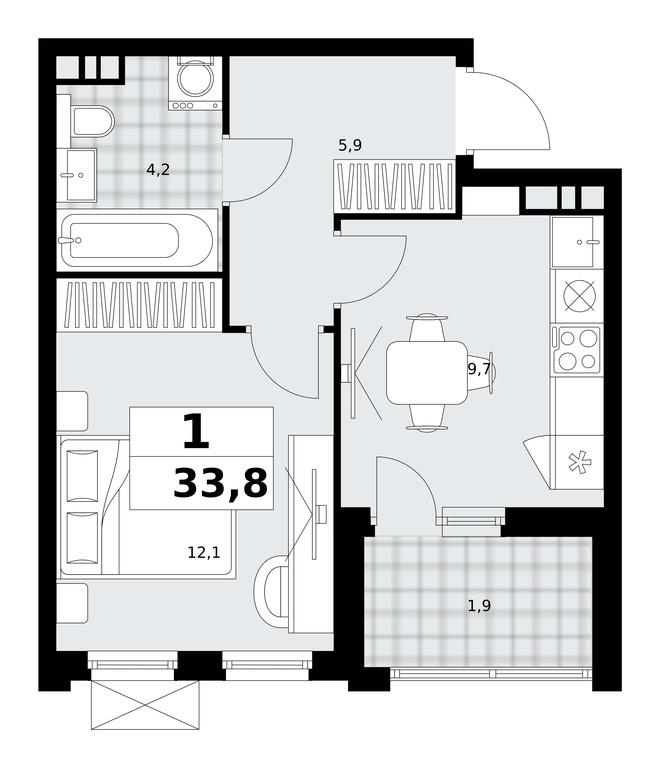 Apartment Sale, 33.8平方米 at Skandinaviya, Skandinaviya Residential Complex, Sosenskoye Settlement, Moscow, Russia #1 Apartment Sale, 33.8平方米 at Skandinaviya, Skandinaviya Residential Complex, Sosenskoye Settlement, Moscow, Russia #1