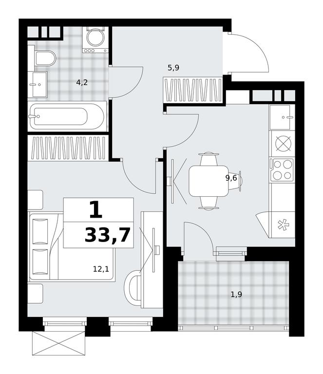 Apartment Sale, 33.7平方米 at Skandinaviya, Skandinaviya Residential Complex, Sosenskoye Settlement, Moscow, Russia #1 Apartment Sale, 33.7平方米 at Skandinaviya, Skandinaviya Residential Complex, Sosenskoye Settlement, Moscow, Russia #1