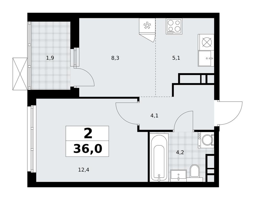 1-BD Apartment Sale, 36平方米 at Skandinaviya, Skandinaviya Residential Complex, Sosenskoye Settlement, Moscow, Russia #2 1-BD Apartment Sale, 36平方米 at Skandinaviya, Skandinaviya Residential Complex, Sosenskoye Settlement, Moscow, Russia #2