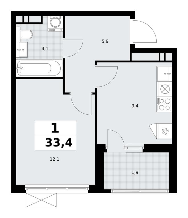 Apartment Sale, 33.4 sq. m. at Skandinaviya, Skandinaviya Residential Complex, Sosenskoye Settlement, Moscow, Russia #2 Apartment Sale, 33.4 sq. m. at Skandinaviya, Skandinaviya Residential Complex, Sosenskoye Settlement, Moscow, Russia #2