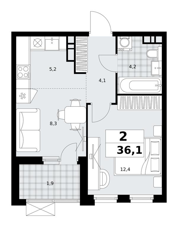 1-BD Apartment Sale, 36.1 sq. m. at Skandinaviya, Skandinaviya Residential Complex, Sosenskoye Settlement, Moscow, Russia #1 1-BD Apartment Sale, 36.1 sq. m. at Skandinaviya, Skandinaviya Residential Complex, Sosenskoye Settlement, Moscow, Russia #1