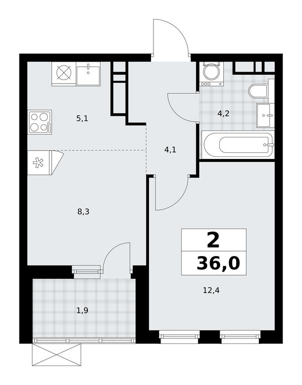 1-BD Apartment Sale, 36平方米 at Skandinaviya, Skandinaviya Residential Complex, Sosenskoye Settlement, Moscow, Russia #2 1-BD Apartment Sale, 36平方米 at Skandinaviya, Skandinaviya Residential Complex, Sosenskoye Settlement, Moscow, Russia #2