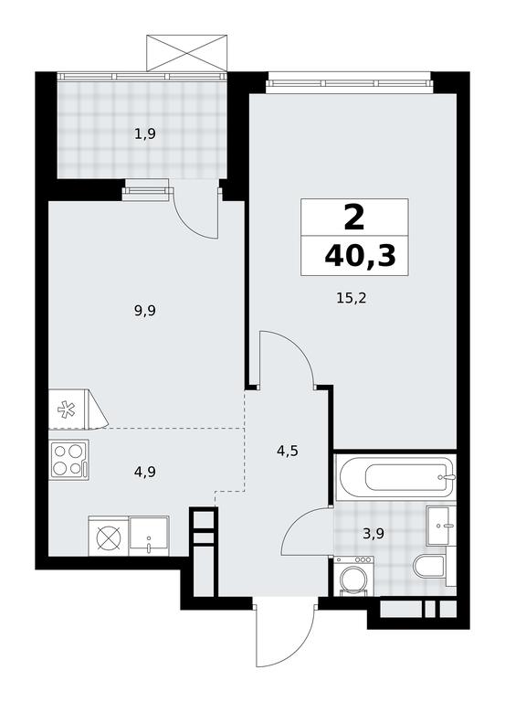 1-BD Apartment Sale, 40.3 sq. m. at Skandinaviya, Skandinaviya Residential Complex, Sosenskoye Settlement, Moscow, Russia #2