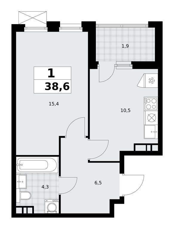 Apartment Sale, 38.6 sq. m. at Skandinaviya, Skandinaviya Residential Complex, Sosenskoye Settlement, Moscow, Russia #2