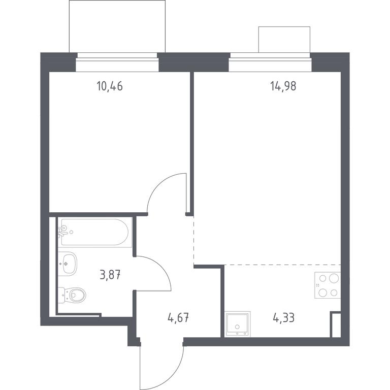 Apartment Sale, 38.31 sq. m. at Molzhaninovo, Leningradskoye Highway, 229, Moscow, Russia #1