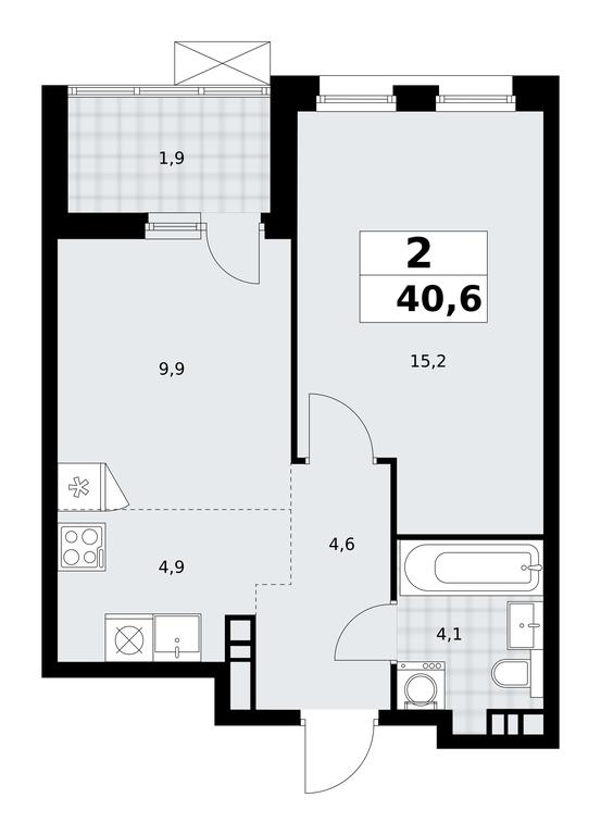 1-BD Apartment Sale, 40.6 sq. m. at Skandinaviya, Skandinaviya Residential Complex, Sosenskoye Settlement, Moscow, Russia #2
