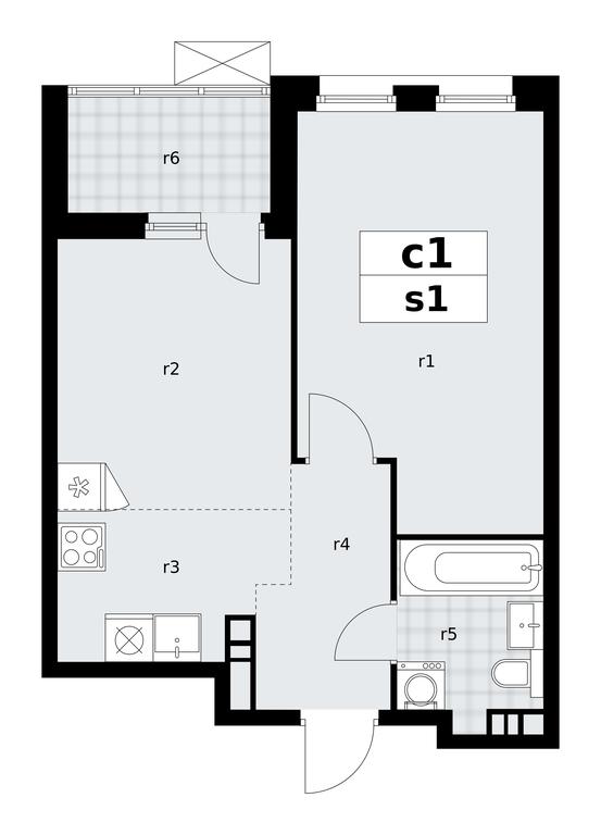 1-BD Apartment Sale, 40.6 sq. m. at Skandinaviya, Skandinaviya Residential Complex, Sosenskoye Settlement, Moscow, Russia #1