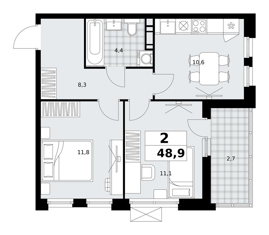1-BD Apartment Sale, 48.9 sq. m. at Skandinaviya, Skandinaviya Residential Complex, Sosenskoye Settlement, Moscow, Russia #1 1-BD Apartment Sale, 48.9 sq. m. at Skandinaviya, Skandinaviya Residential Complex, Sosenskoye Settlement, Moscow, Russia #1