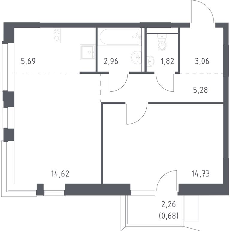 Apartment Sale, 48.84平方米 at Egorovo Park, 1-y kvartal, posyolok Zhilino-1, Lubertsy City District, Moscow Region, Russia #1 Apartment Sale, 48.84平方米 at Egorovo Park, 1-y kvartal, posyolok Zhilino-1, Lubertsy City District, Moscow Region, Russia #1