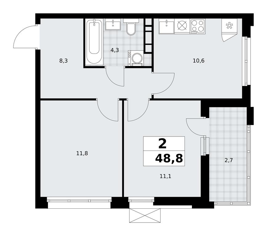 1-BD Apartment Sale, 48.8 sq. m. at Skandinaviya, Skandinaviya Residential Complex, Sosenskoye Settlement, Moscow, Russia #2 1-BD Apartment Sale, 48.8 sq. m. at Skandinaviya, Skandinaviya Residential Complex, Sosenskoye Settlement, Moscow, Russia #2