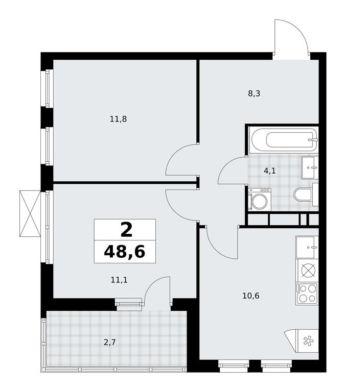 1-BD Apartment Sale, 48.6 sq. m. at Skandinaviya, Skandinaviya Residential Complex, Sosenskoye Settlement, Moscow, Russia #2 1-BD Apartment Sale, 48.6 sq. m. at Skandinaviya, Skandinaviya Residential Complex, Sosenskoye Settlement, Moscow, Russia #2