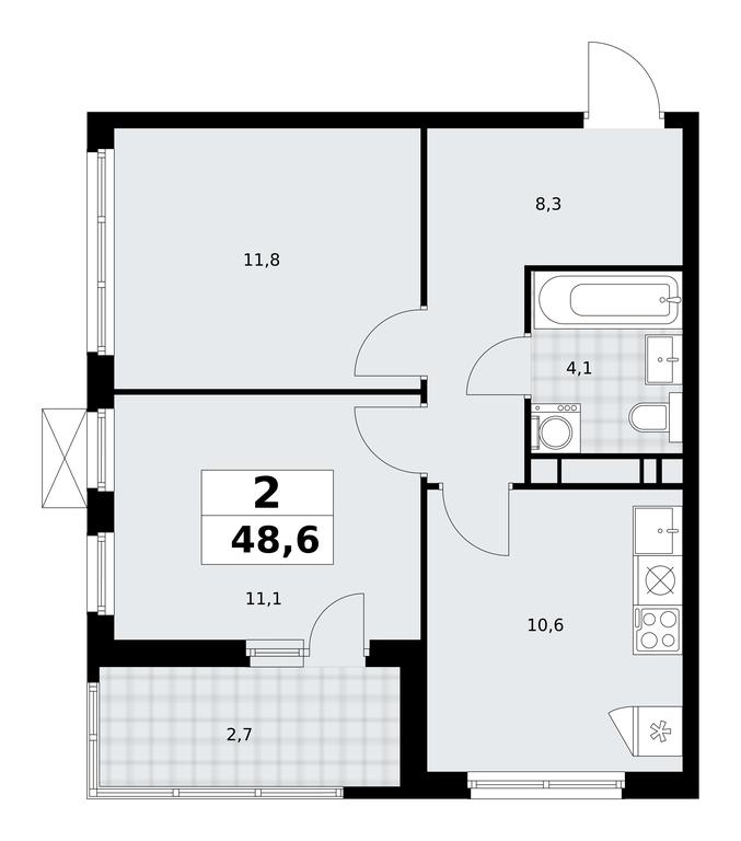 1-BD Apartment Sale, 48.6 sq. m. at Skandinaviya, Skandinaviya Residential Complex, Sosenskoye Settlement, Moscow, Russia #1 1-BD Apartment Sale, 48.6 sq. m. at Skandinaviya, Skandinaviya Residential Complex, Sosenskoye Settlement, Moscow, Russia #1