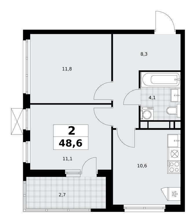 1-BD Apartment Sale, 48.6 sq. m. at Skandinaviya, Skandinaviya Residential Complex, Sosenskoye Settlement, Moscow, Russia #2 1-BD Apartment Sale, 48.6 sq. m. at Skandinaviya, Skandinaviya Residential Complex, Sosenskoye Settlement, Moscow, Russia #2