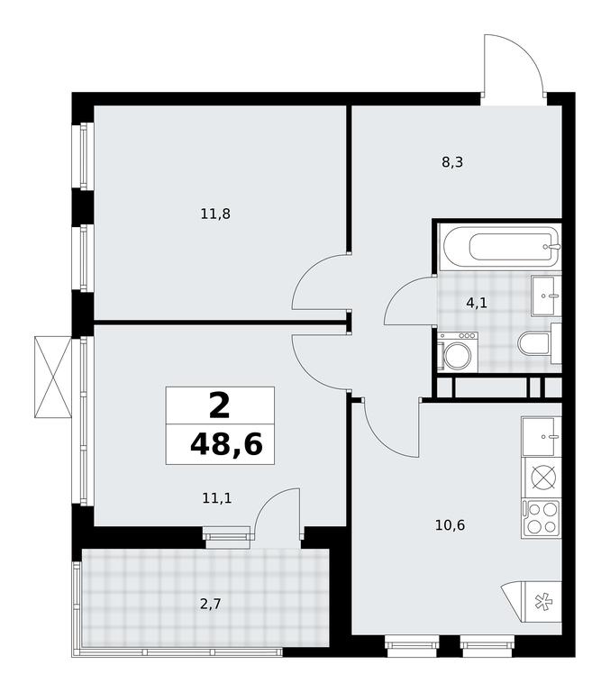 1-BD Apartment Sale, 48.6 sq. m. at Skandinaviya, Skandinaviya Residential Complex, Sosenskoye Settlement, Moscow, Russia #1 1-BD Apartment Sale, 48.6 sq. m. at Skandinaviya, Skandinaviya Residential Complex, Sosenskoye Settlement, Moscow, Russia #1