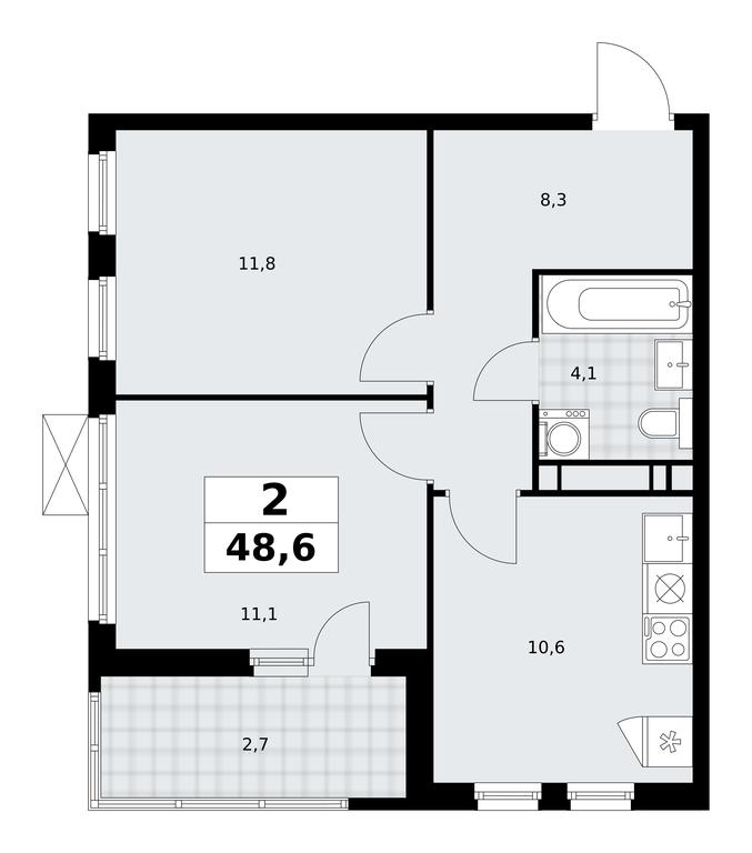 1-BD Apartment Sale, 48.6 sq. m. at Skandinaviya, Skandinaviya Residential Complex, Sosenskoye Settlement, Moscow, Russia #2 1-BD Apartment Sale, 48.6 sq. m. at Skandinaviya, Skandinaviya Residential Complex, Sosenskoye Settlement, Moscow, Russia #2
