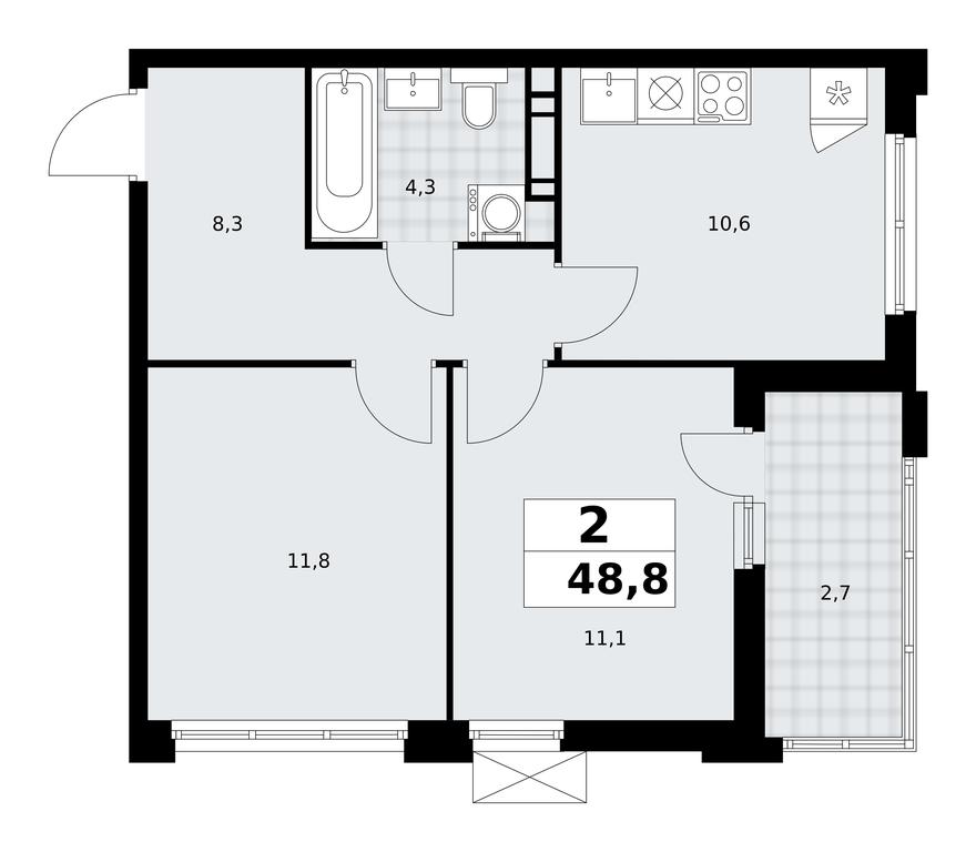 1-BD Apartment Sale, 48.8 sq. m. at Skandinaviya, Skandinaviya Residential Complex, Sosenskoye Settlement, Moscow, Russia #2 1-BD Apartment Sale, 48.8 sq. m. at Skandinaviya, Skandinaviya Residential Complex, Sosenskoye Settlement, Moscow, Russia #2