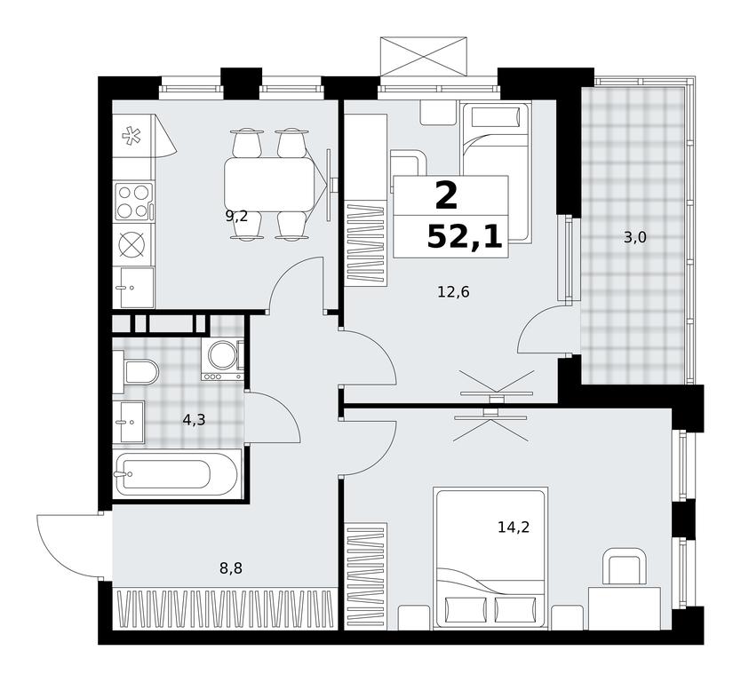 1-BD Apartment Sale, 52.1 sq. m. at Skandinaviya, Skandinaviya Residential Complex, Sosenskoye Settlement, Moscow, Russia #1 1-BD Apartment Sale, 52.1 sq. m. at Skandinaviya, Skandinaviya Residential Complex, Sosenskoye Settlement, Moscow, Russia #1