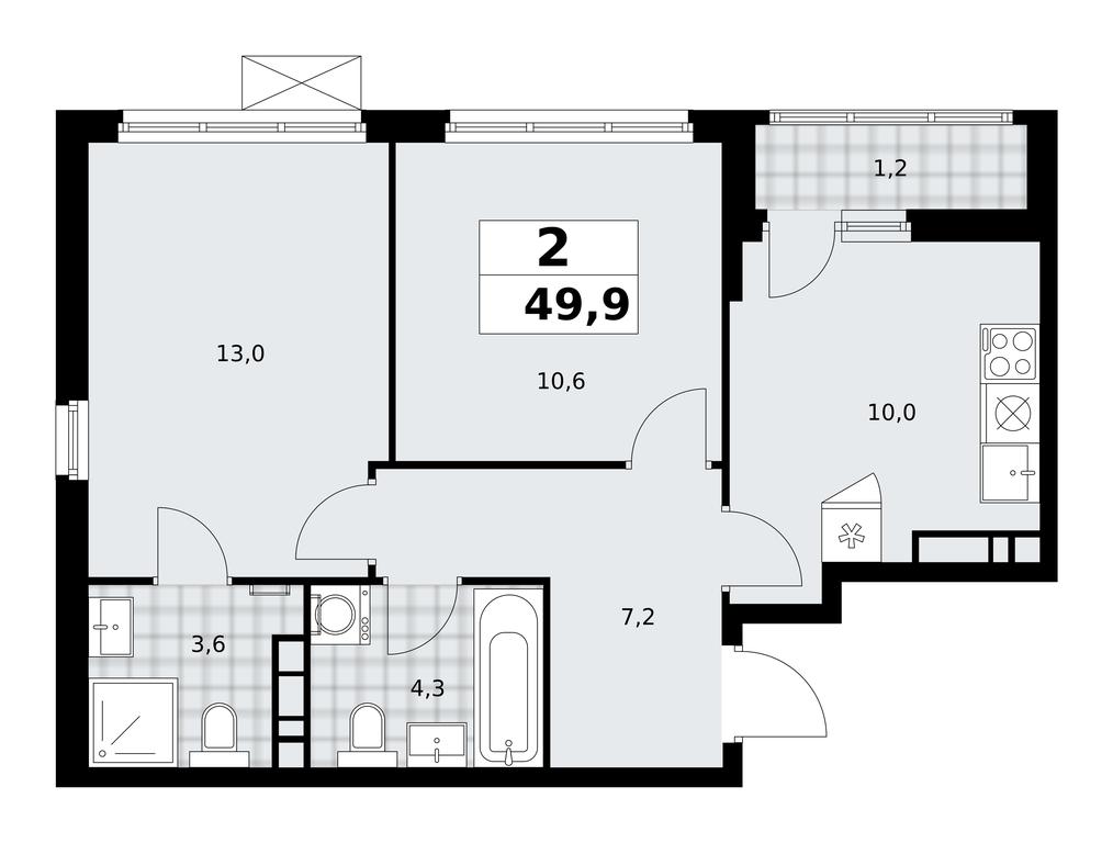 1-BD Apartment Sale, 49.9 sq. m. at Skandinaviya, Skandinaviya Residential Complex, Sosenskoye Settlement, Moscow, Russia #1 1-BD Apartment Sale, 49.9 sq. m. at Skandinaviya, Skandinaviya Residential Complex, Sosenskoye Settlement, Moscow, Russia #1