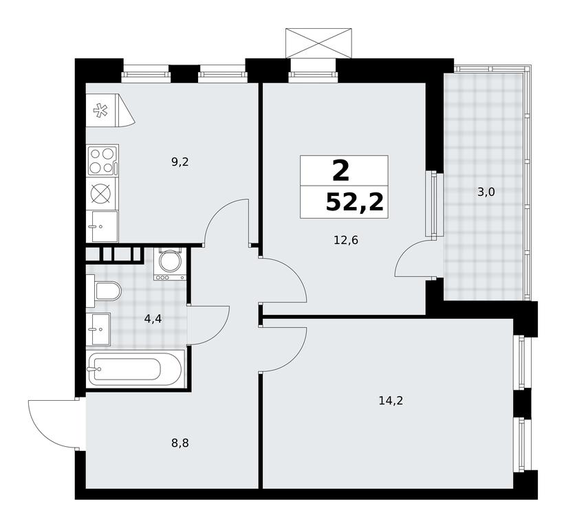 1-BD Apartment Sale, 52.2 sq. m. at Skandinaviya, Skandinaviya Residential Complex, Sosenskoye Settlement, Moscow, Russia #2 1-BD Apartment Sale, 52.2 sq. m. at Skandinaviya, Skandinaviya Residential Complex, Sosenskoye Settlement, Moscow, Russia #2