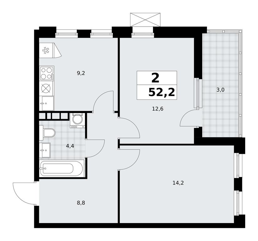 1-BD Apartment Sale, 52.2 sq. m. at Skandinaviya, Skandinaviya Residential Complex, Sosenskoye Settlement, Moscow, Russia #2 1-BD Apartment Sale, 52.2 sq. m. at Skandinaviya, Skandinaviya Residential Complex, Sosenskoye Settlement, Moscow, Russia #2