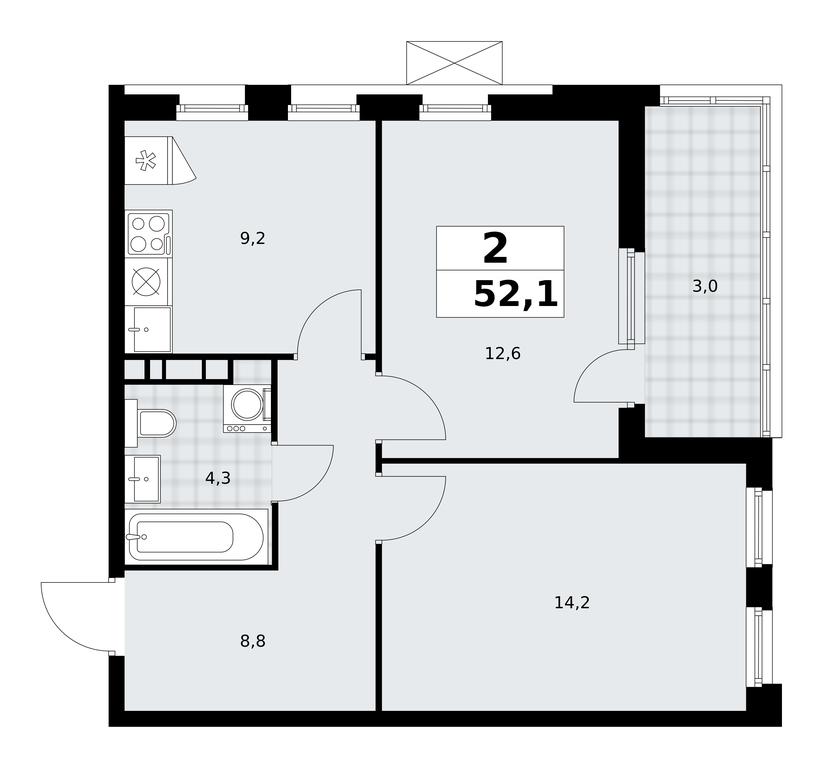 1-BD Apartment Sale, 52.1 sq. m. at Skandinaviya, Skandinaviya Residential Complex, Sosenskoye Settlement, Moscow, Russia #2 1-BD Apartment Sale, 52.1 sq. m. at Skandinaviya, Skandinaviya Residential Complex, Sosenskoye Settlement, Moscow, Russia #2