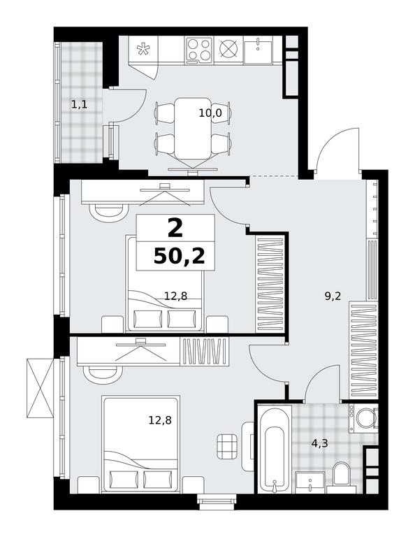1-BD Apartment Sale, 50.2 sq. m. at Skandinaviya, Skandinaviya Residential Complex, Sosenskoye Settlement, Moscow, Russia #1 1-BD Apartment Sale, 50.2 sq. m. at Skandinaviya, Skandinaviya Residential Complex, Sosenskoye Settlement, Moscow, Russia #1