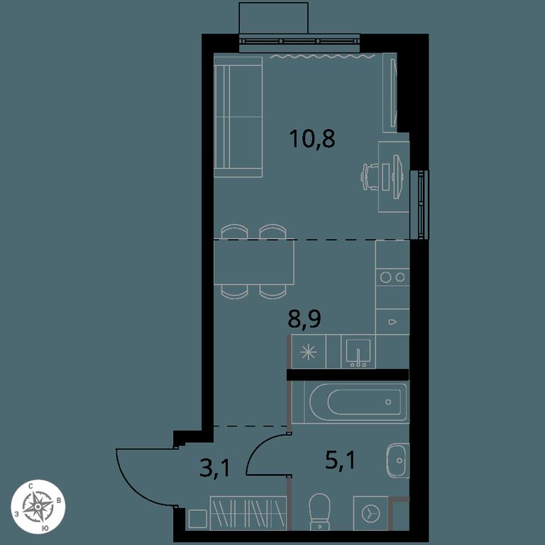 Apartment Sale, 27.9 sq. m. at 1 Himkinskij, zhiloy kompleks 1-y Khimkinskiy, kvartal Mezhdunarodny, mikrorayon Klyazma-Starbeyevo, Khimki, Moscow Region, Russia #1 Apartment Sale, 27.9 sq. m. at 1 Himkinskij, zhiloy kompleks 1-y Khimkinskiy, kvartal Mezhdunarodny, mikrorayon Klyazma-Starbeyevo, Khimki, Moscow Region, Russia #1