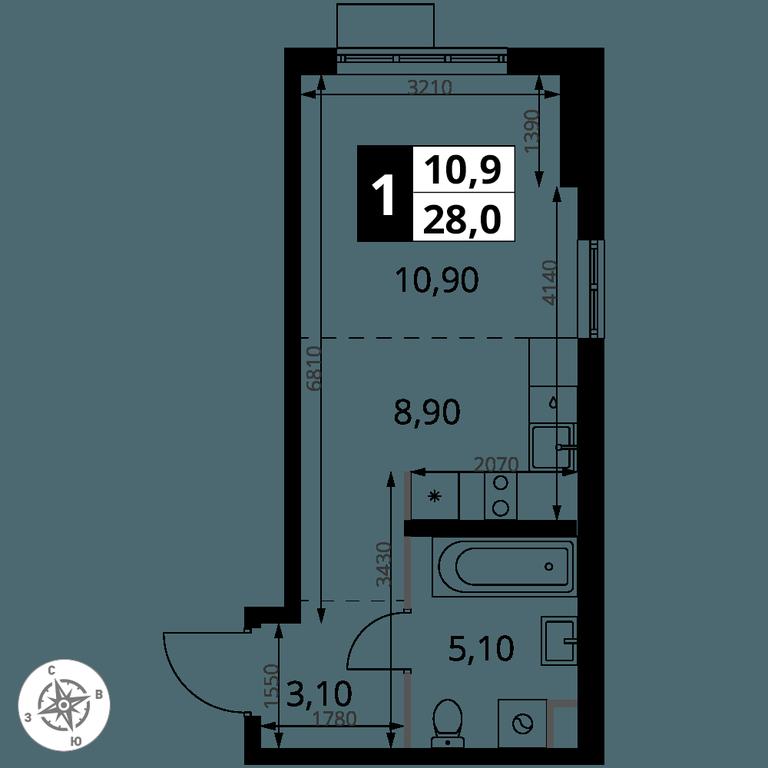 Apartment Sale, 27.9 sq. m. at 1 Himkinskij, zhiloy kompleks 1-y Khimkinskiy, kvartal Mezhdunarodny, mikrorayon Klyazma-Starbeyevo, Khimki, Moscow Region, Russia #2 Apartment Sale, 27.9 sq. m. at 1 Himkinskij, zhiloy kompleks 1-y Khimkinskiy, kvartal Mezhdunarodny, mikrorayon Klyazma-Starbeyevo, Khimki, Moscow Region, Russia #2