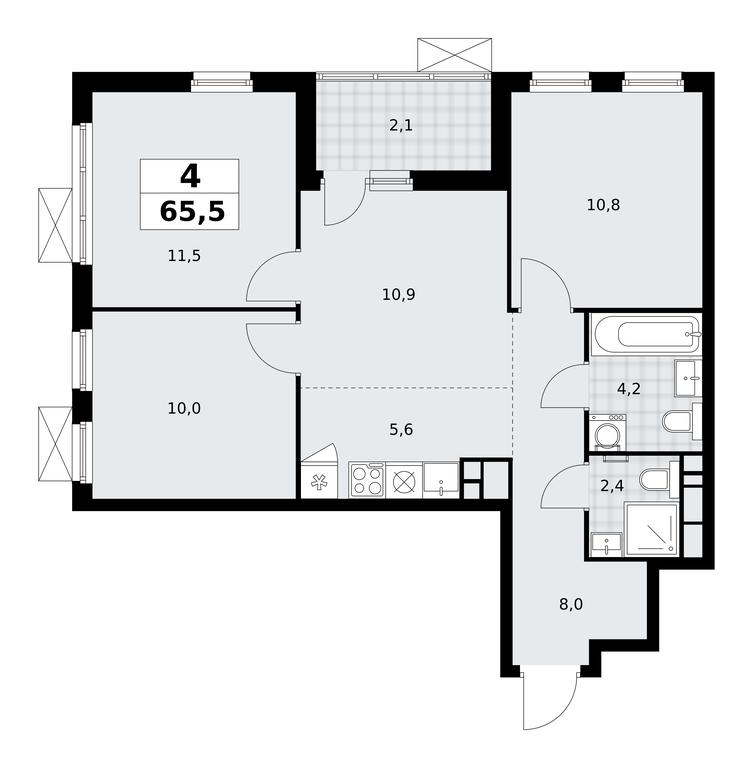 3-BD Apartment Sale, 65.5 sq. m. at Skandinaviya, Skandinaviya Residential Complex, Sosenskoye Settlement, Moscow, Russia #1 3-BD Apartment Sale, 65.5 sq. m. at Skandinaviya, Skandinaviya Residential Complex, Sosenskoye Settlement, Moscow, Russia #1