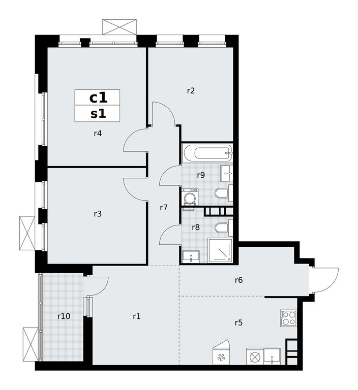 3-BD Apartment Sale, 78.4 sq. m. at Skandinaviya, Skandinaviya Residential Complex, Sosenskoye Settlement, Moscow, Russia #1