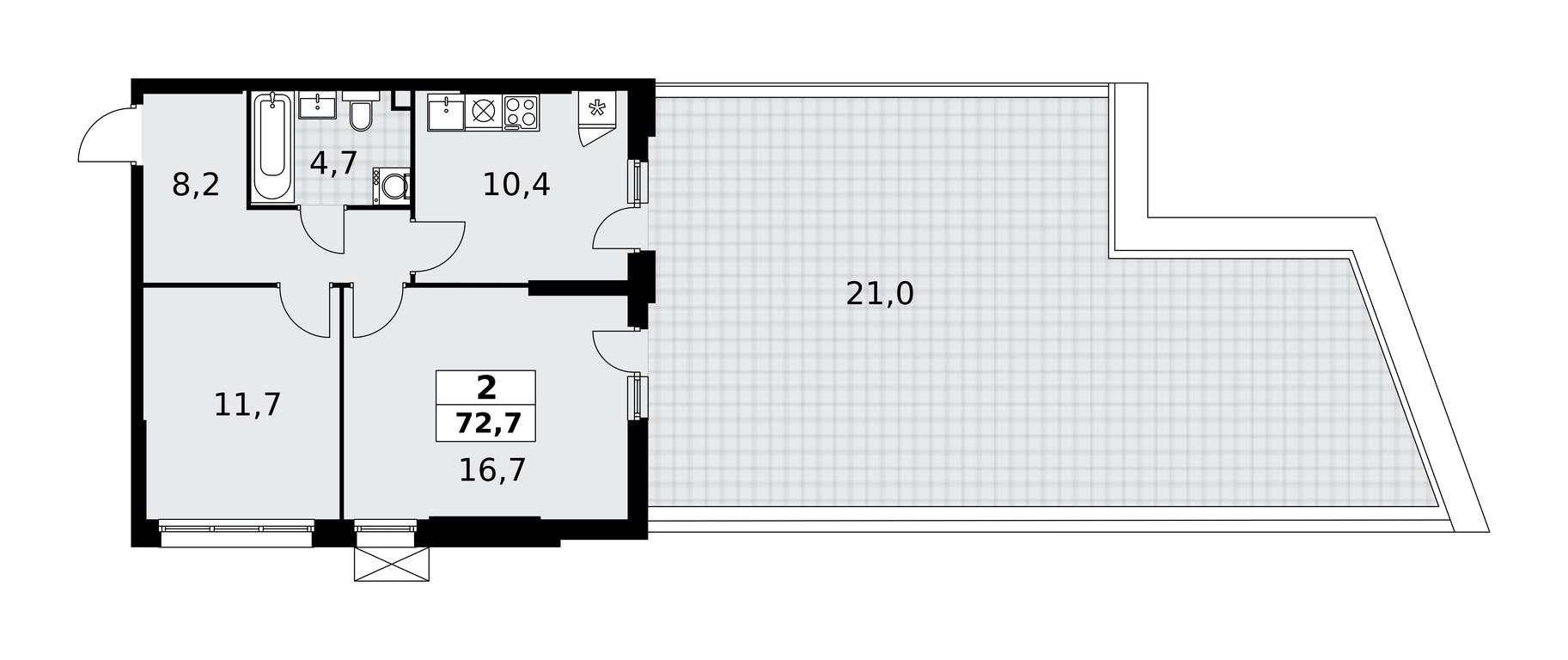 1-BD Apartment Sale, 72.7 sq. m. at Skandinaviya, Skandinaviya Residential Complex, Sosenskoye Settlement, Moscow, Russia #2 1-BD Apartment Sale, 72.7 sq. m. at Skandinaviya, Skandinaviya Residential Complex, Sosenskoye Settlement, Moscow, Russia #2