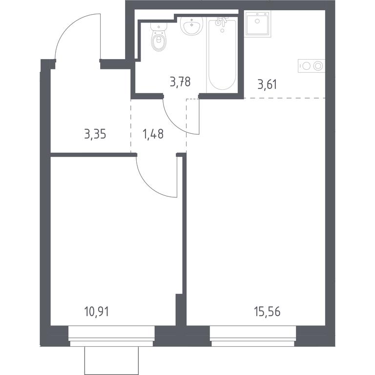 Apartment Sale, 38.69 sq. m. at Bogdanovskiy Les, derevnya Bogdanikha, Leninskiy City District, Moscow Region, Russia #1 Apartment Sale, 38.69 sq. m. at Bogdanovskiy Les, derevnya Bogdanikha, Leninskiy City District, Moscow Region, Russia #1