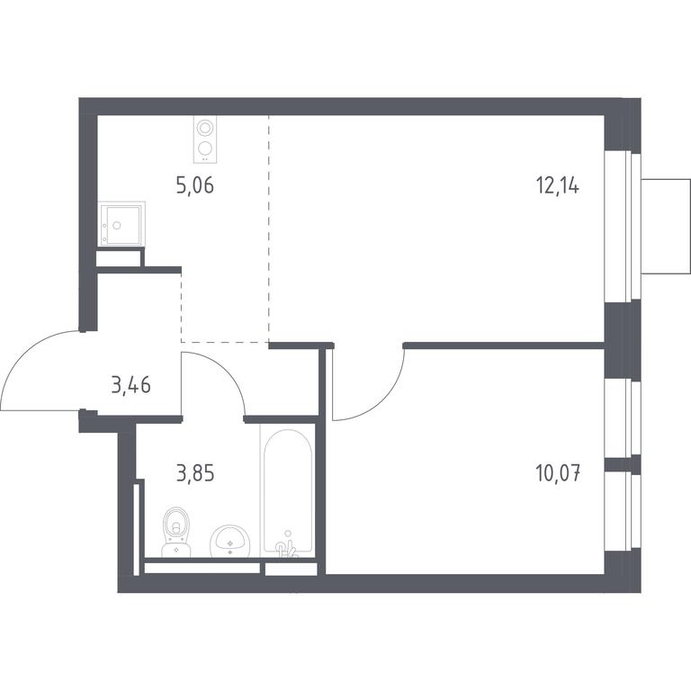 Apartment Sale, 34.58 sq. m. at Bogdanovskiy Les, derevnya Bogdanikha, Leninskiy City District, Moscow Region, Russia #1 Apartment Sale, 34.58 sq. m. at Bogdanovskiy Les, derevnya Bogdanikha, Leninskiy City District, Moscow Region, Russia #1