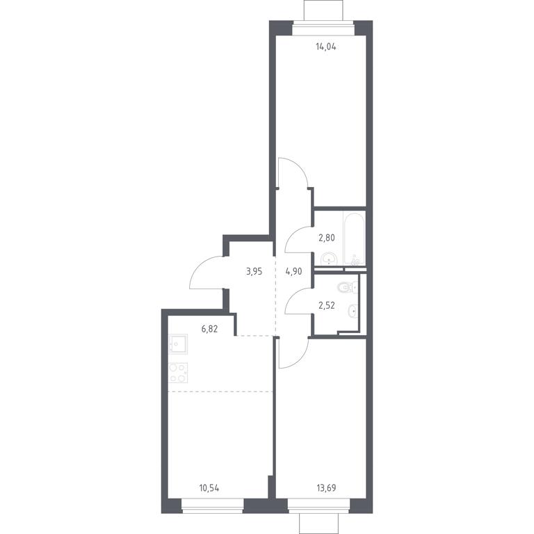 1-BD Apartment Sale, 59.26平方米 at Bogdanovskiy Les, derevnya Bogdanikha, Leninskiy City District, Moscow Region, Russia #1 1-BD Apartment Sale, 59.26平方米 at Bogdanovskiy Les, derevnya Bogdanikha, Leninskiy City District, Moscow Region, Russia #1