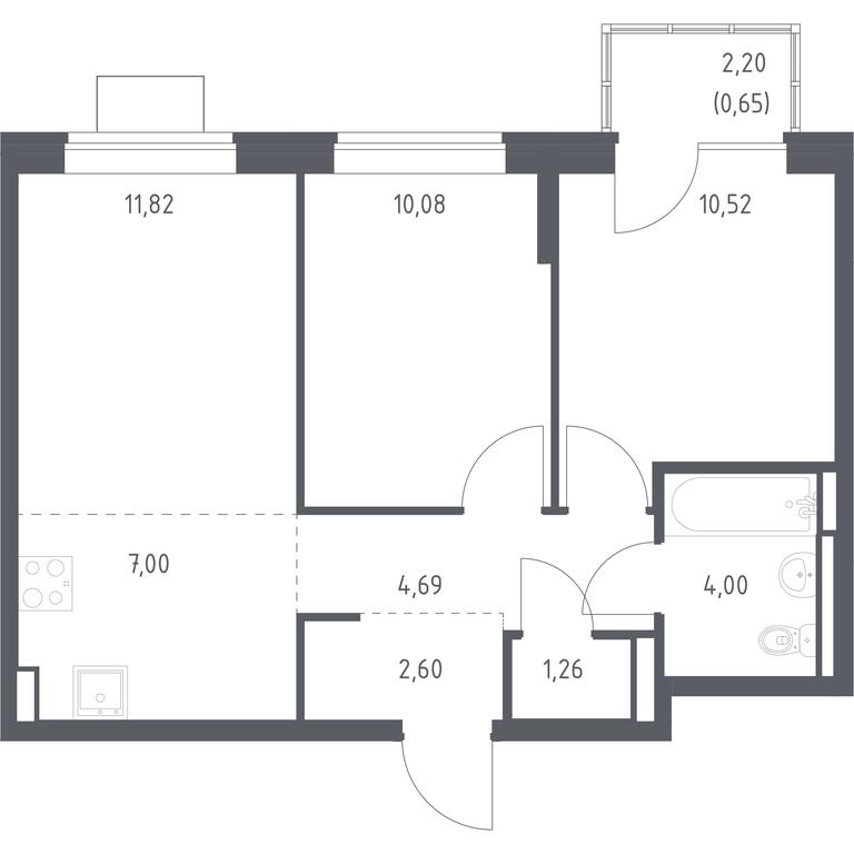1-BD Apartment Sale, 52.62 sq. m. at Bogdanovskiy Les, derevnya Bogdanikha, Leninskiy City District, Moscow Region, Russia #1 1-BD Apartment Sale, 52.62 sq. m. at Bogdanovskiy Les, derevnya Bogdanikha, Leninskiy City District, Moscow Region, Russia #1