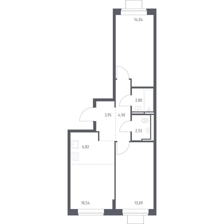 1-BD Apartment Sale, 59.26平方米 at Bogdanovskiy Les, derevnya Bogdanikha, Leninskiy City District, Moscow Region, Russia #1 1-BD Apartment Sale, 59.26平方米 at Bogdanovskiy Les, derevnya Bogdanikha, Leninskiy City District, Moscow Region, Russia #1