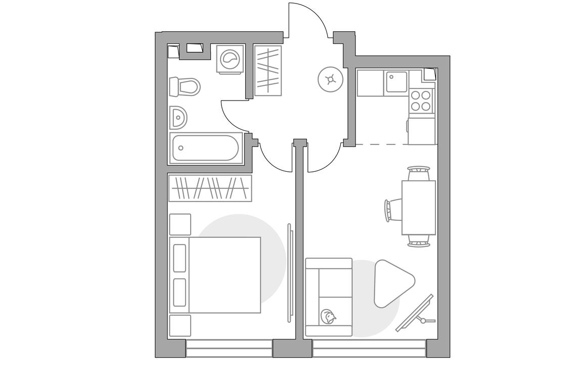 1-BD Apartment Sale, 37.36平方米 at Triniti 3, Dmitrovskoye Highway, 75к4, Moscow, Russia #1 1-BD Apartment Sale, 37.36平方米 at Triniti 3, Dmitrovskoye Highway, 75к4, Moscow, Russia #1