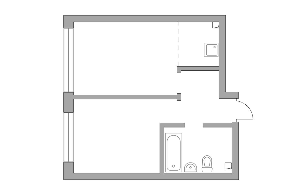 1-BD Apartment Sale, 38.25平方米 at Triniti 3, Dmitrovskoye Highway, 75к4, Moscow, Russia #2