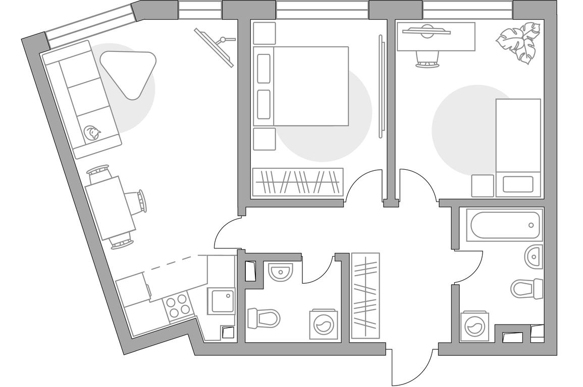 2-BD Apartment Sale, 62.65平方米 at Triniti 3, Dmitrovskoye Highway, 75к4, Moscow, Russia #1 2-BD Apartment Sale, 62.65平方米 at Triniti 3, Dmitrovskoye Highway, 75к4, Moscow, Russia #1