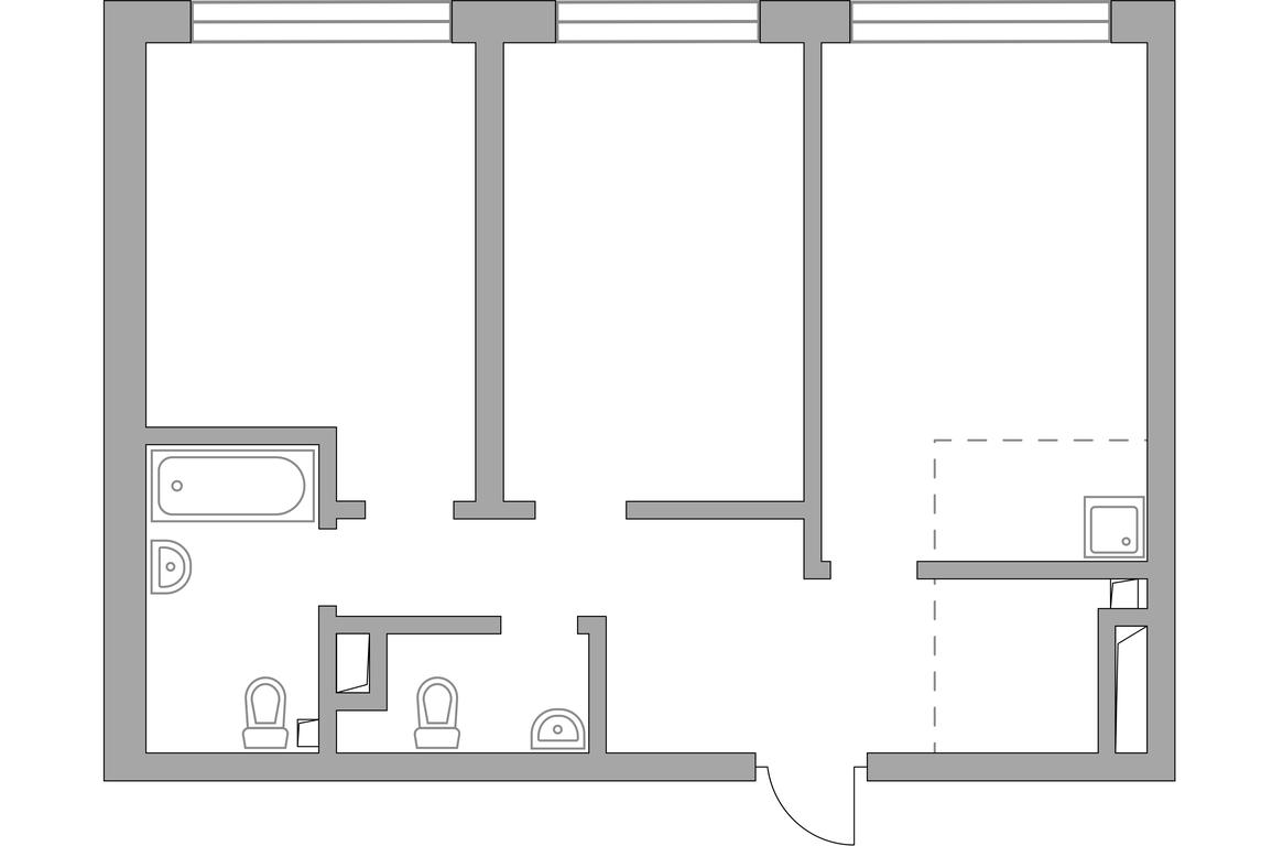 2-BD Apartment Sale, 62.44 sq. m. at Triniti 3, Dmitrovskoye Highway, 75к4, Moscow, Russia #2