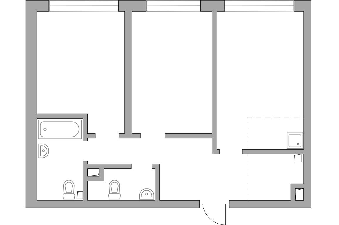 2-BD Apartment Sale, 62.96平方米 at Triniti 3, Dmitrovskoye Highway, 75к4, Moscow, Russia #2