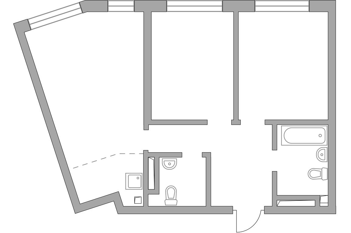 2-BD Apartment Sale, 63.65平方米 at Triniti 3, Dmitrovskoye Highway, 75к4, Moscow, Russia #2